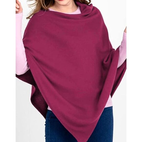 MissShorthair Women's Lightweight Knitted Scarf Poncho Sweater Cape Shawl - Picture 2 of 6